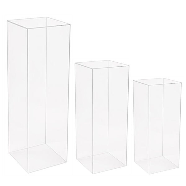 Ανθοστήλες Plexiglass Διάφανο Set 3